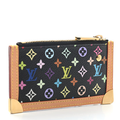 Louis Vuitton Monogram Multicolor Key Pouch Black 2 of 5