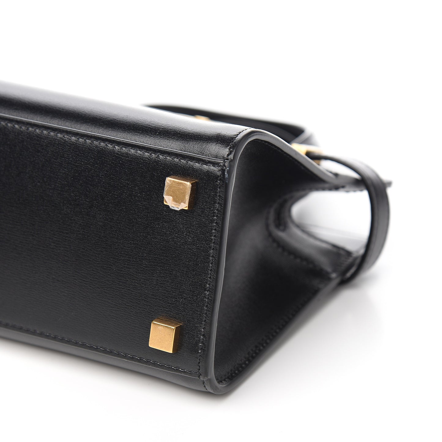 Smooth Calfskin Manhattan Nano Shopper Tote Black