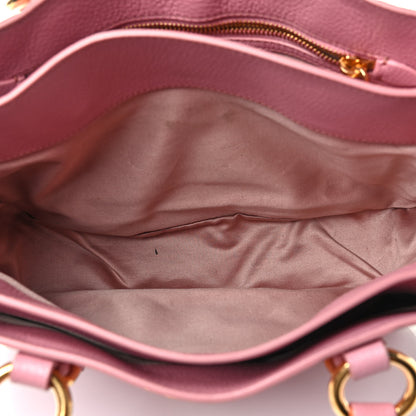 Miu Miu Goatskin Madras Shopping Tote Rosa Gemma 5 of 5