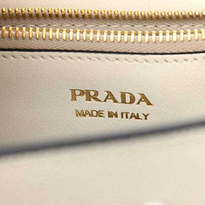 Prada Saffiano Cuir Calfskin Small Monochrome Top Handle Tote White 5 of 6