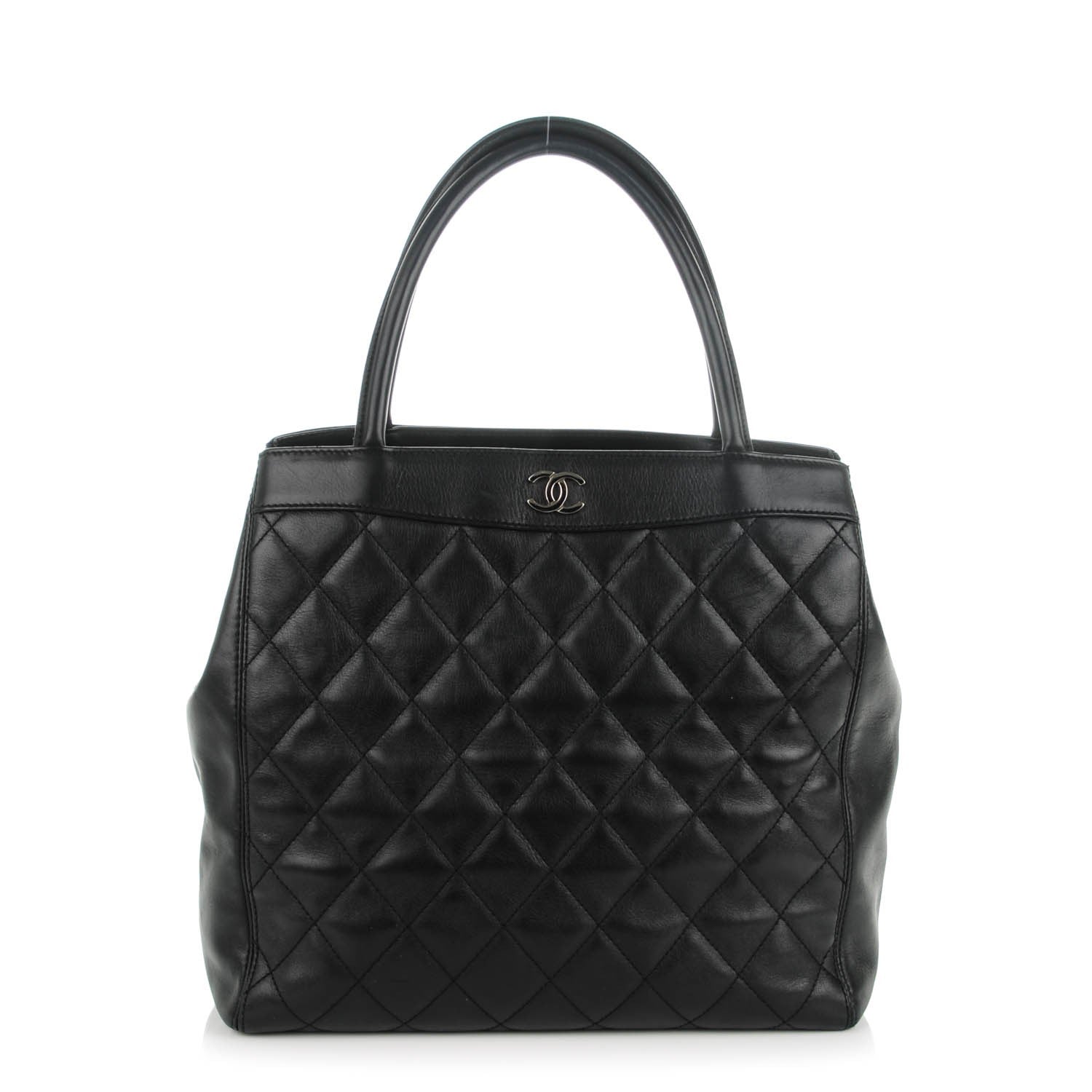 Chanel Lambskin Quilted Tote Black 1 of 7