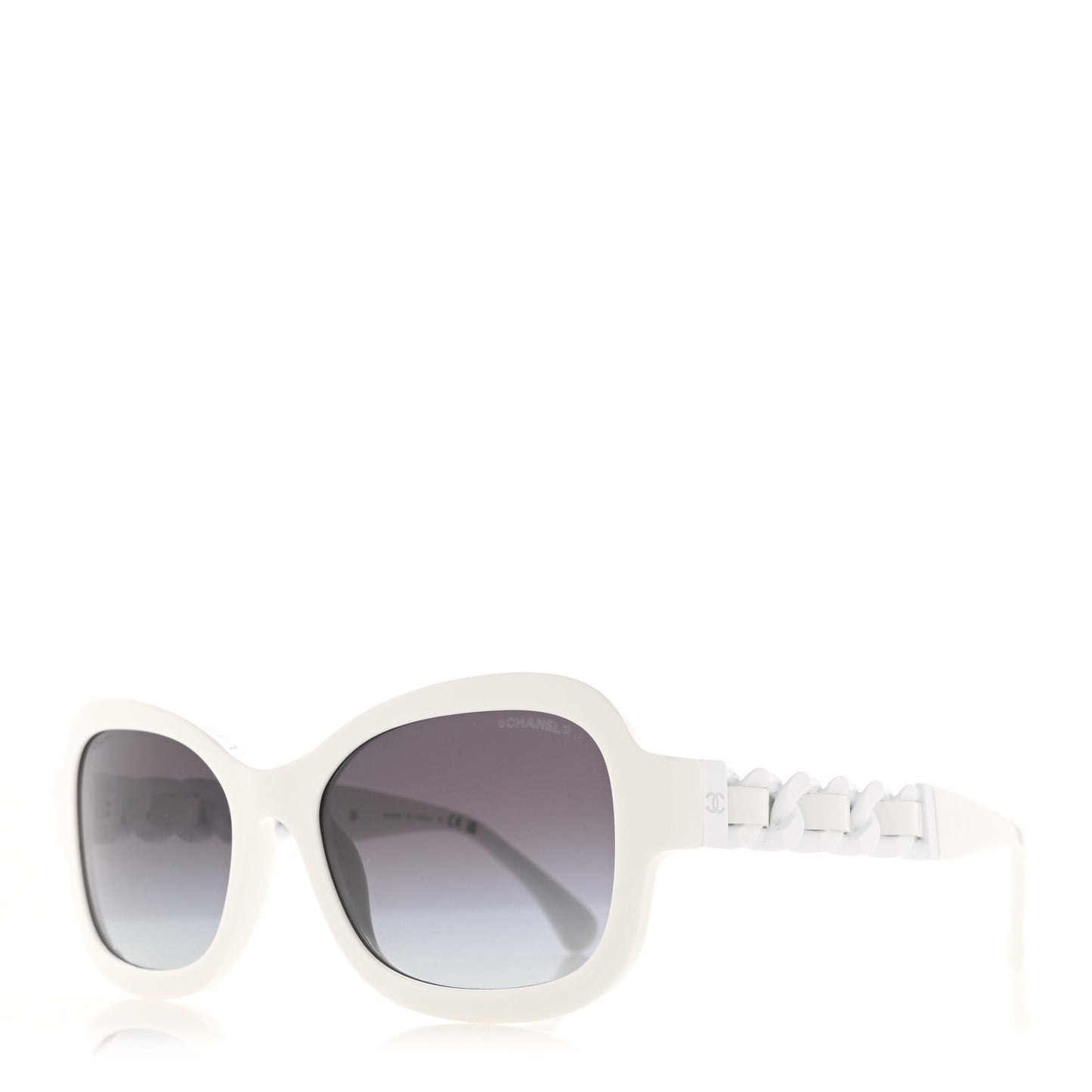 Acetate Chain Sunglasses 5465-Q White