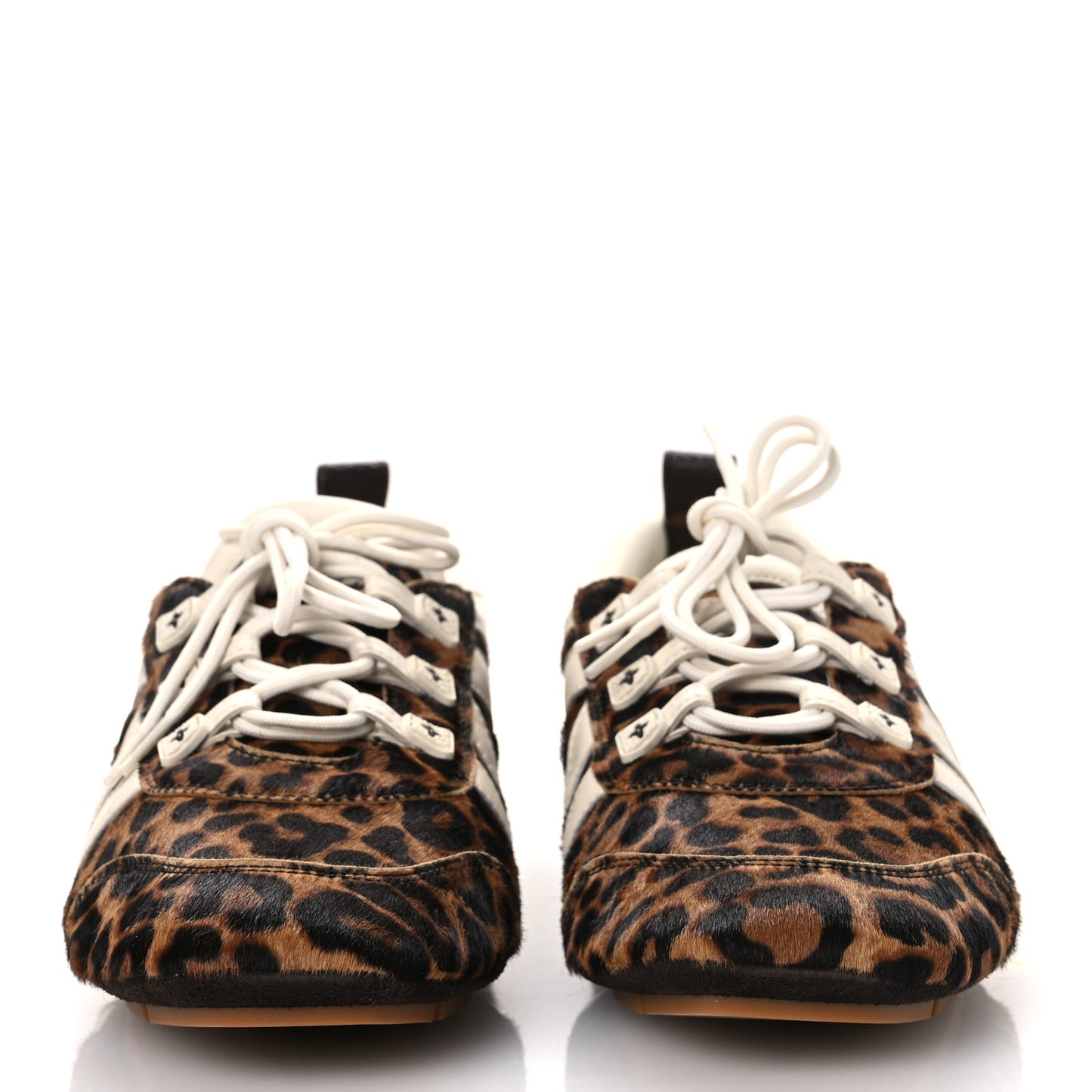 Calfskin Pony Hair Leopard LV Sneakerina 41 Brown
