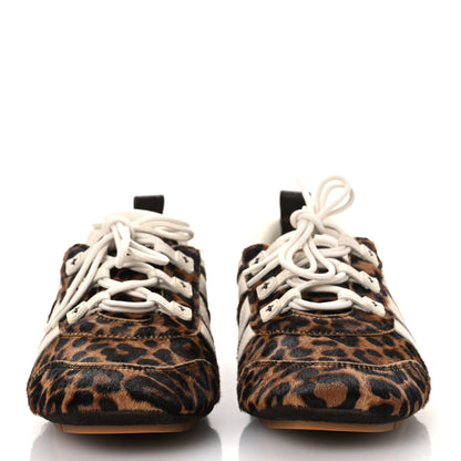Louis Vuitton Calfskin Pony Hair Leopard LV Sneakerina 41 Brown 3 of 12