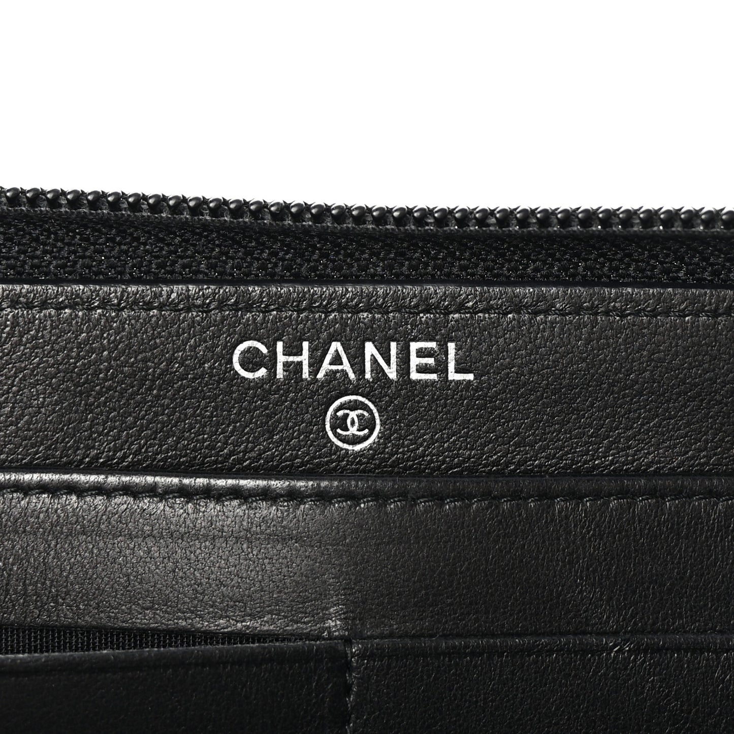 Caviar Quilted Boy Long Zip Around Wallet Black