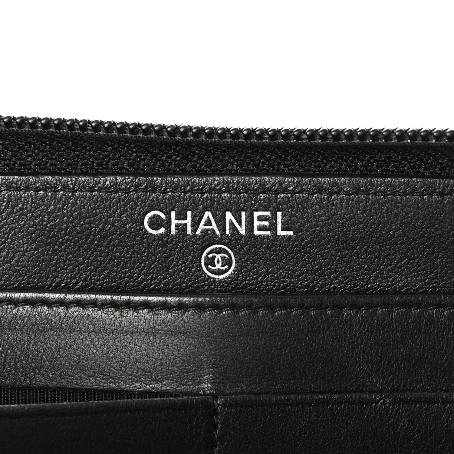 Chanel Caviar Quilted Boy Long Zip Around Wallet Black 6 of 8