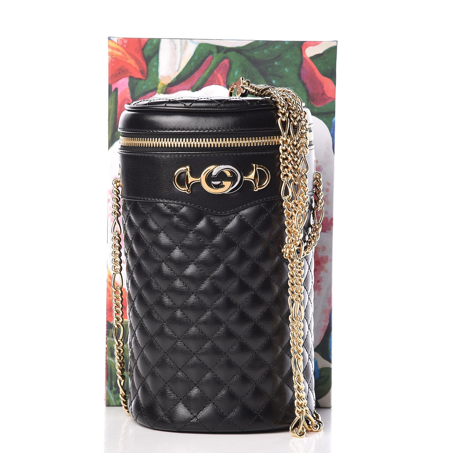 Calfskin Trapuntata Zumi Belt Bag Black
