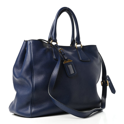 Prada Vitello Daino Tote Inchiostro 3 of 10