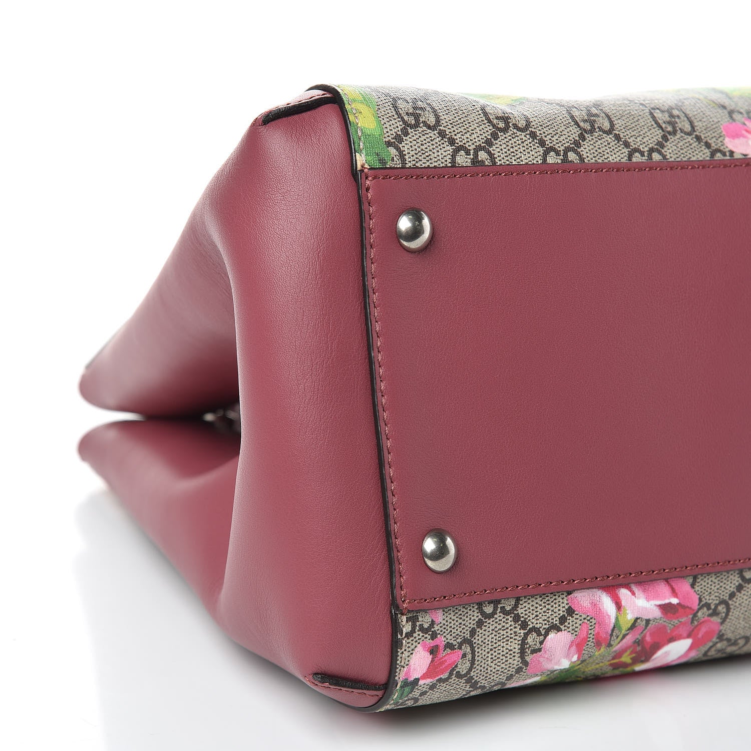 Gucci Soft GG Supreme Monogram Blooms Top Handle Bag Beige Multicolor Dry Rose 9 of 10