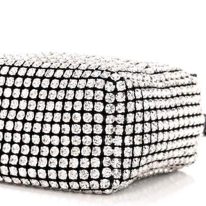 Alexander Wang Mesh Crystal Rhinestone Mini Heiress Pouch Black Silver 10 of 11
