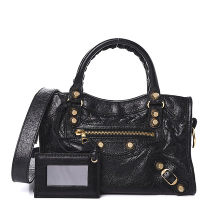 Balenciaga Agneau Giant 12 Gold Hardware Mini City Black 1 of 14