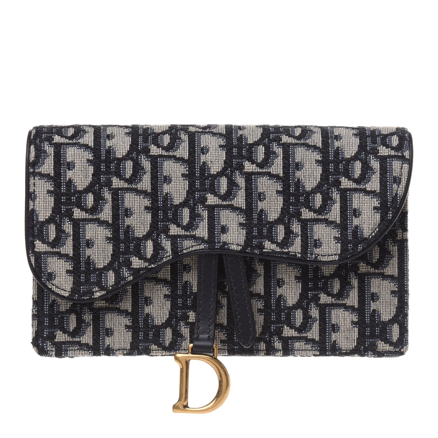 Christian Dior Oblique Saddle Belt Bag Blue 1 of 10