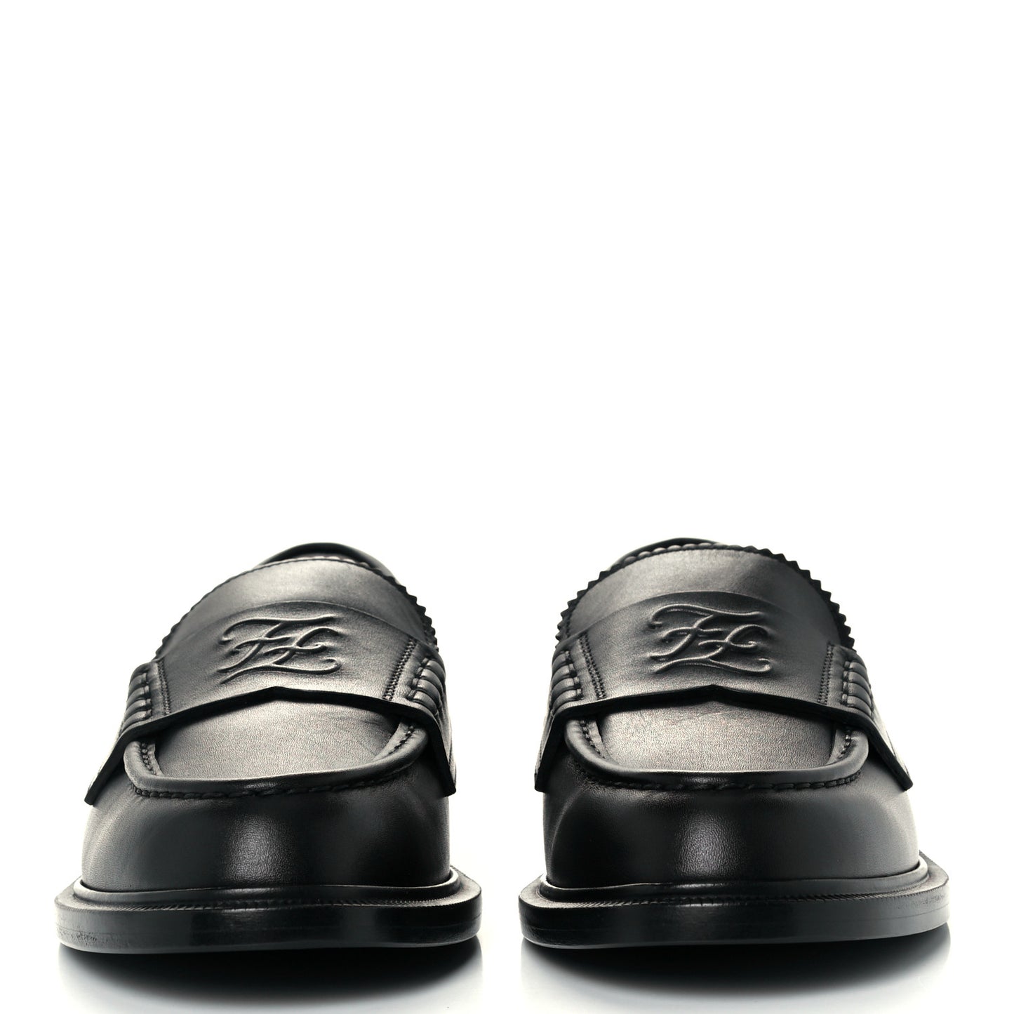 Calfskin Karligraphy Loafers 39 Black