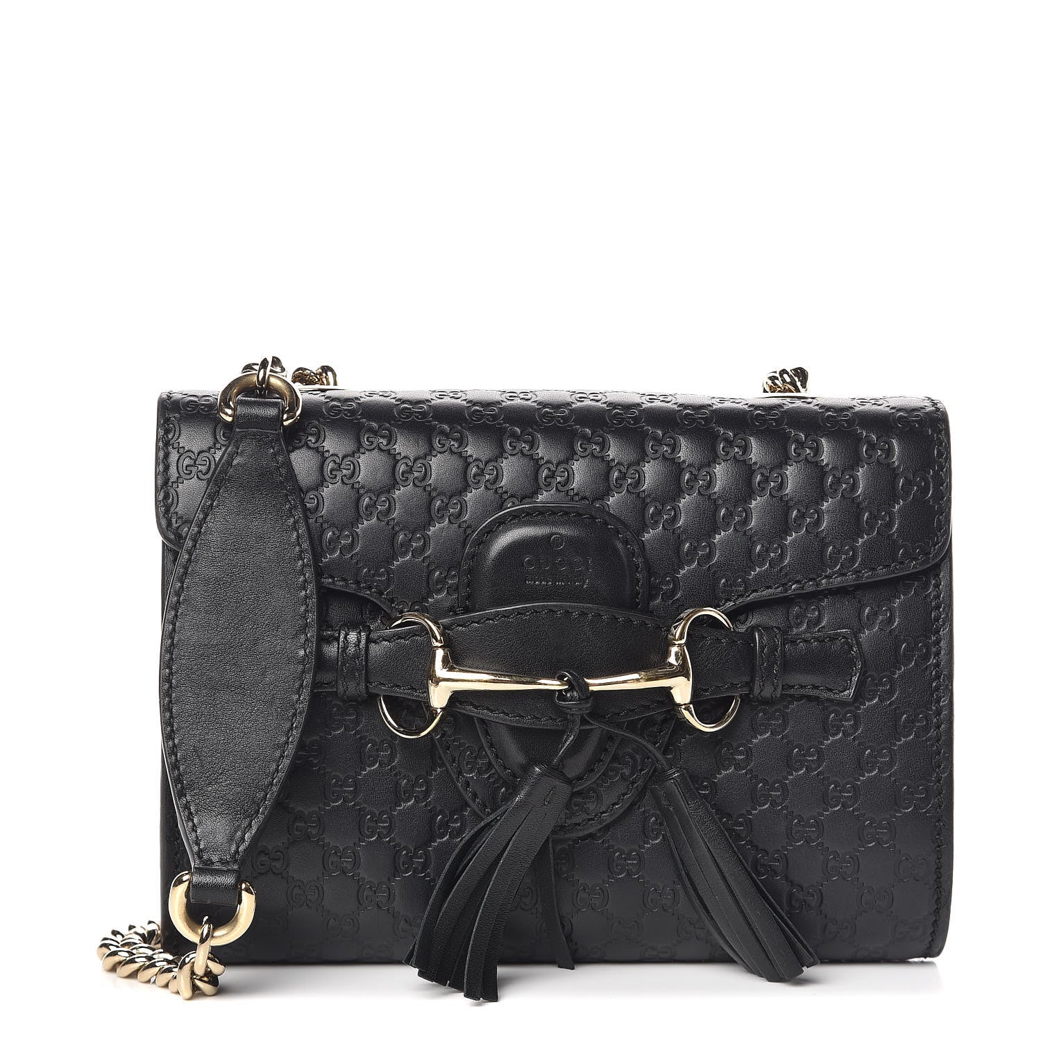 Gucci Microguccissima Mini Emily Shoulder Bag Black 1 of 10