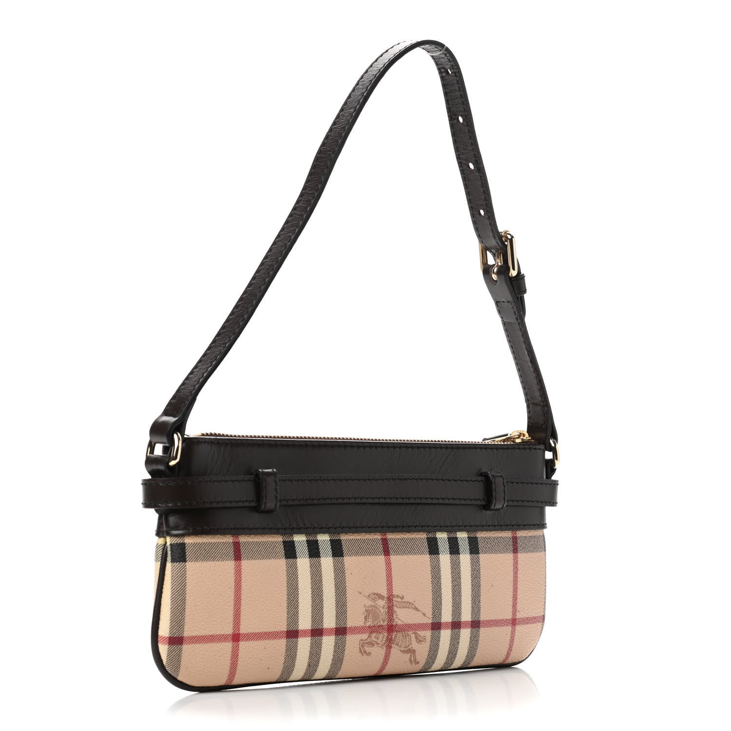 Burberry Haymarket Check Belt Shoulder Bag Chocolate 2 of 4