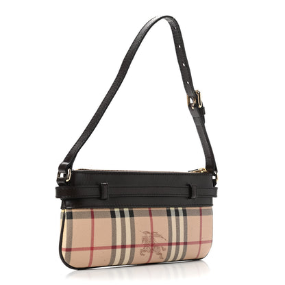 Burberry Haymarket Check Belt Shoulder Bag Chocolate 2 of 4