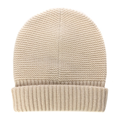 Hermes Cashmere Knit Boston Beanie Hat M Blanc Casse 3 of 10