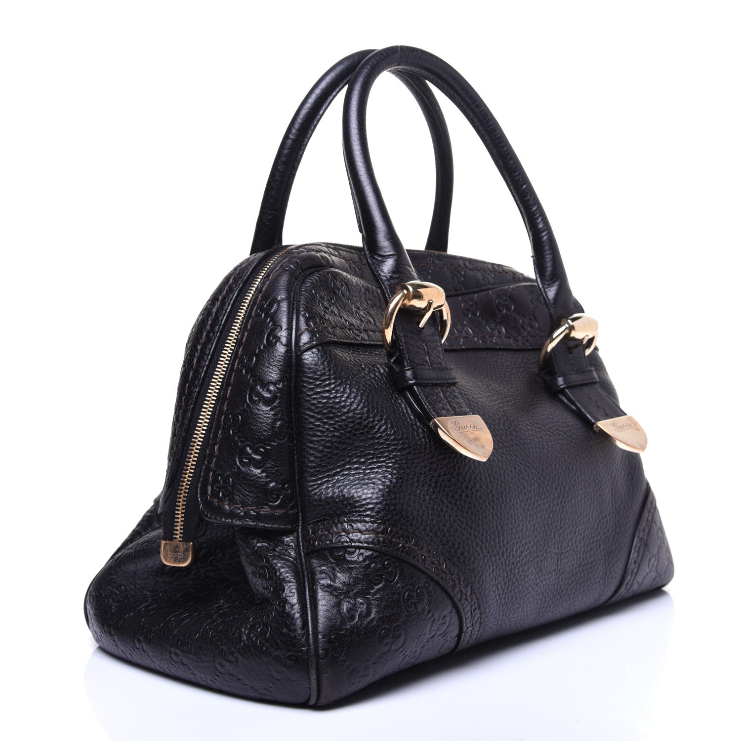 Gucci Guccissima Signoria Large Dome Bag Black 3 of 12