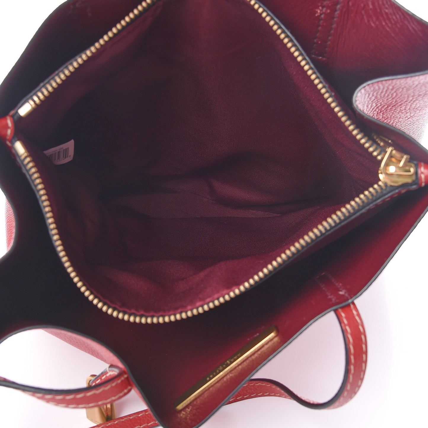 Grained Calfskin Grind Shopper Tote Red
