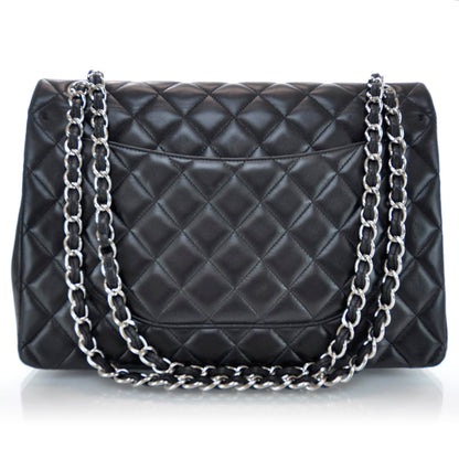 Chanel Lambskin Quilted Maxi Double Flap Black 3 of 11