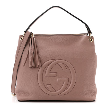 Gucci Pebbled Calfskin Large Soho Hobo Camelia 1 of 10
