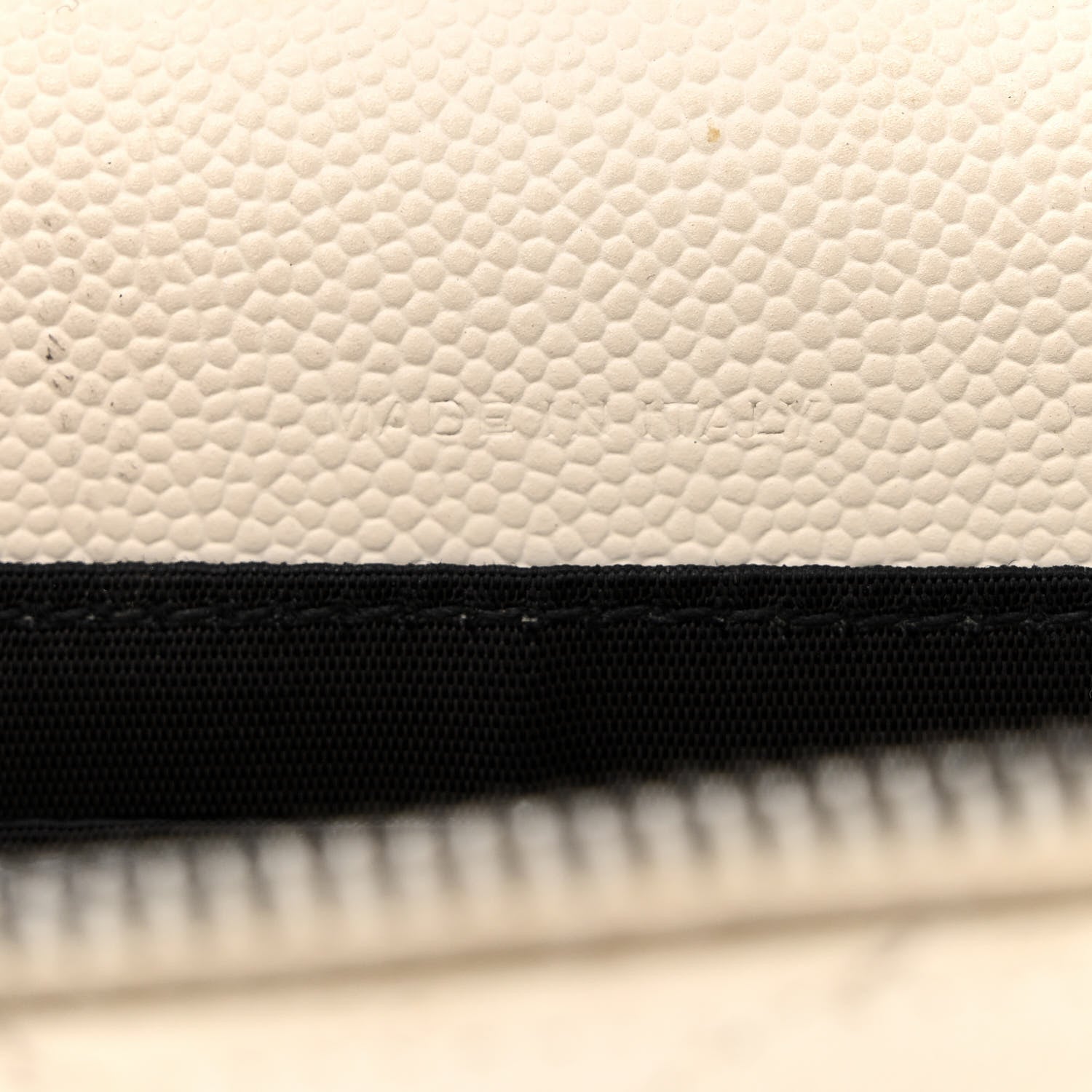 Saint Laurent Grain De Poudre Matelasse Chevron Monogram Envelope Chain Wallet Dove White 7 of 18