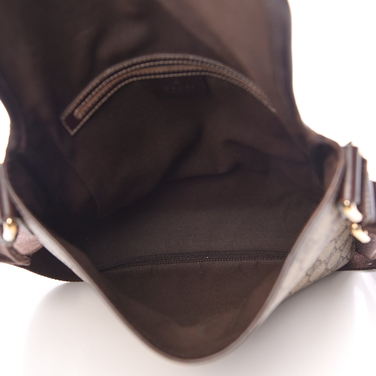 GG Plus Monogram Small Flap Messenger Bag Beige Dark Brown