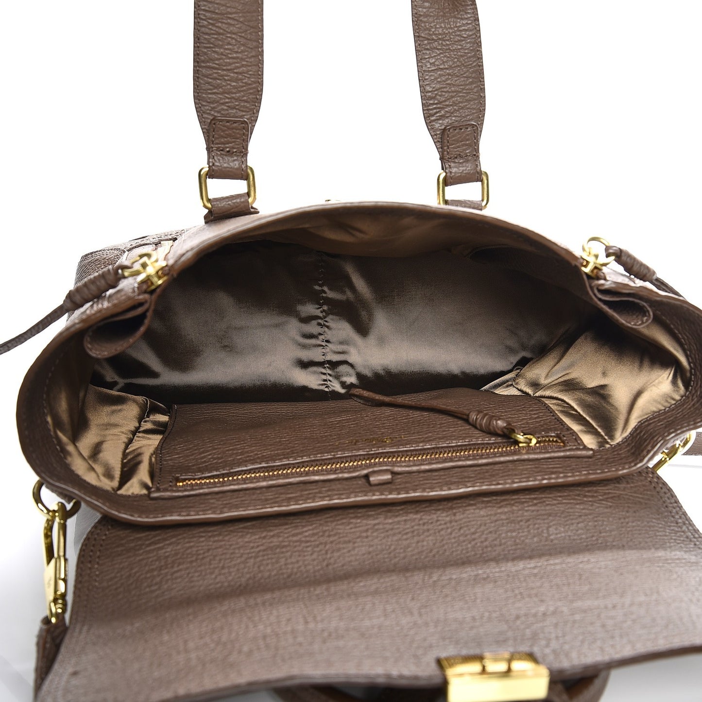 3.1 Textured Calfskin Medium Pashli Satchel Taupe