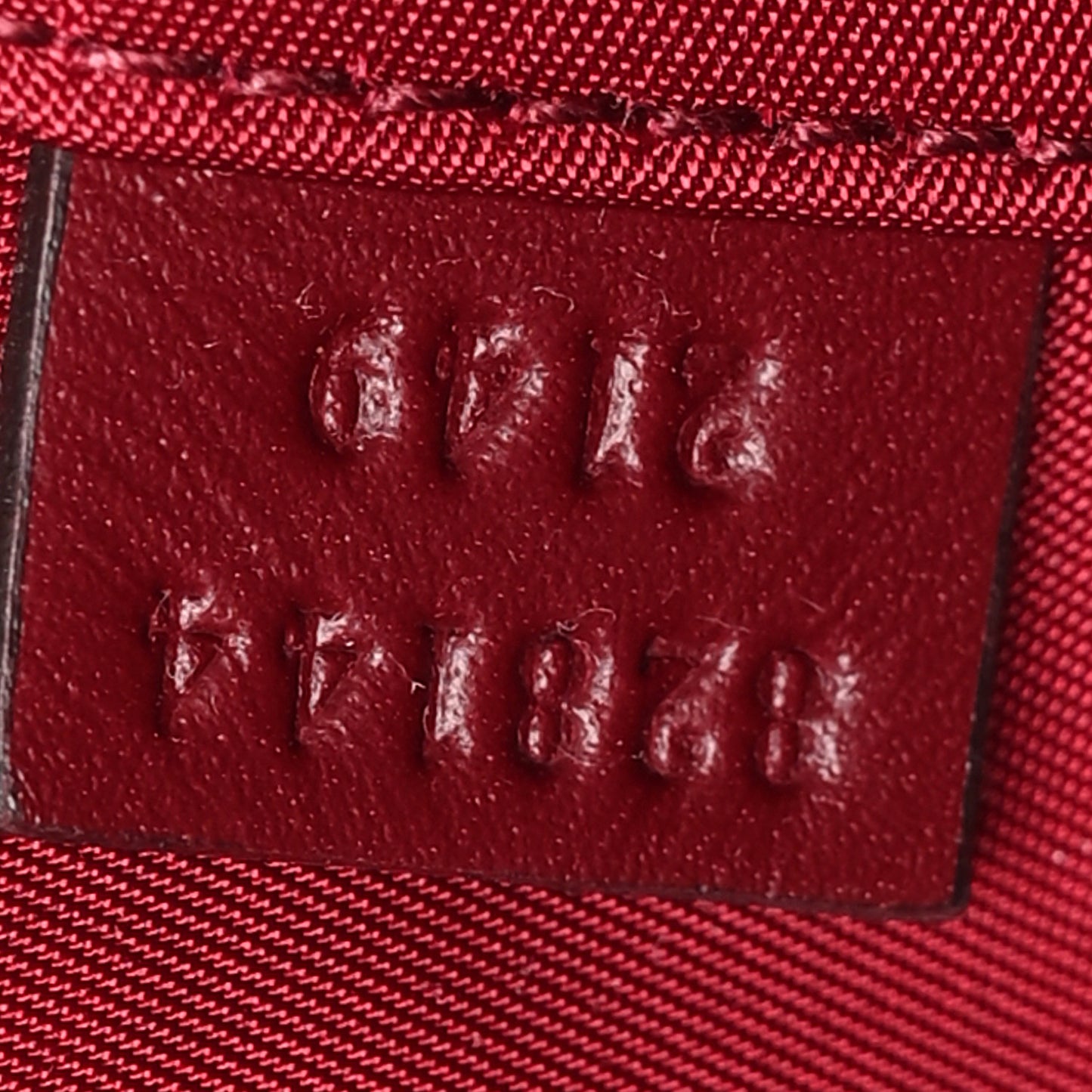 Patent Leather Bamboo Mini Vanity Bag Burgundy