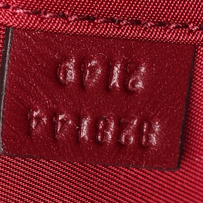 Gucci Patent Leather Bamboo Mini Vanity Bag Burgundy 7 of 10