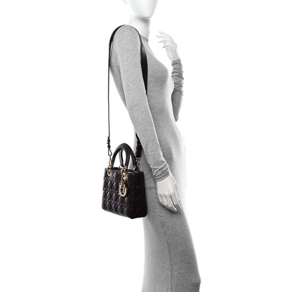 Christian Dior Lambskin Cannage Small Lucky Badges My Lady Dior Burgundy 2 of 10