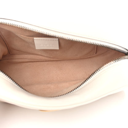 Gucci Calfskin Matelasse Small GG Marmont Chain Shoulder Bag White 4 of 4