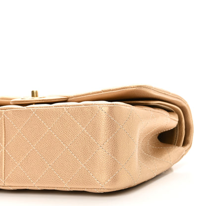 Chanel Pearly Caviar Quilted Jumbo Double Flap Gold 10 of 10