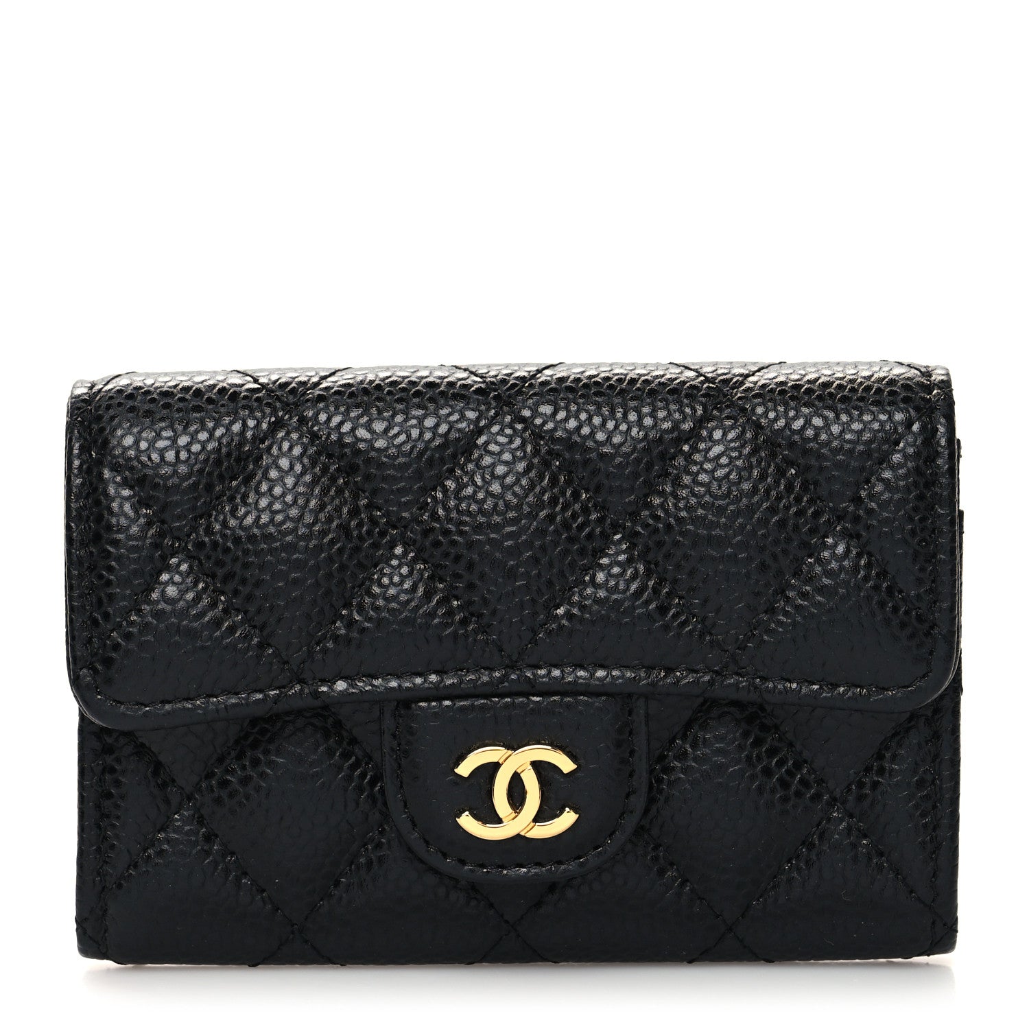 Chanel Caviar Quilted Flap Card Holder Black 1 of 9