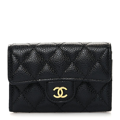 Chanel Caviar Quilted Flap Card Holder Black 1 of 9