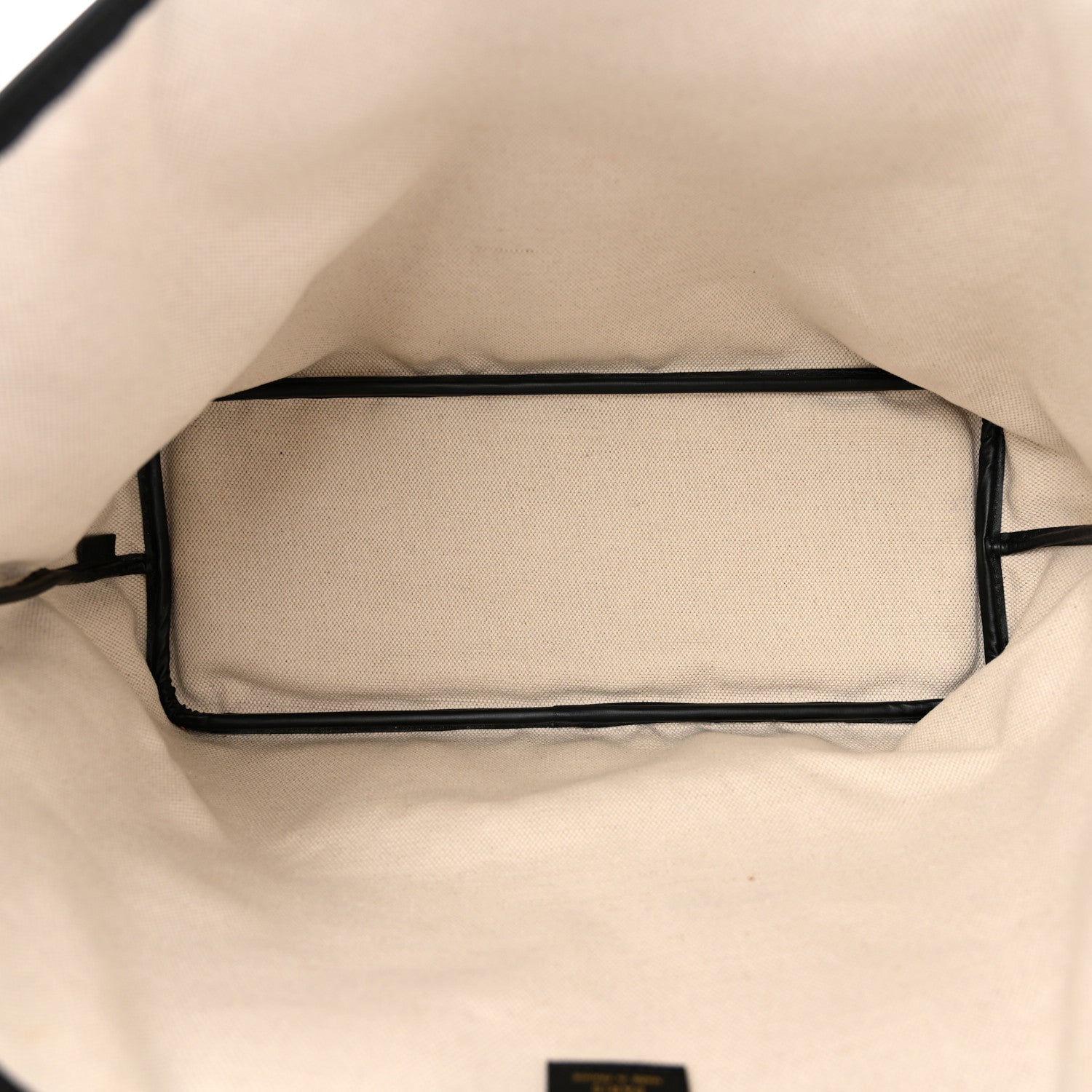 Moynat Grained Calfskin Canvas 1920 Oh! Tote Ruban MM Carbon Bronze 5 of 10