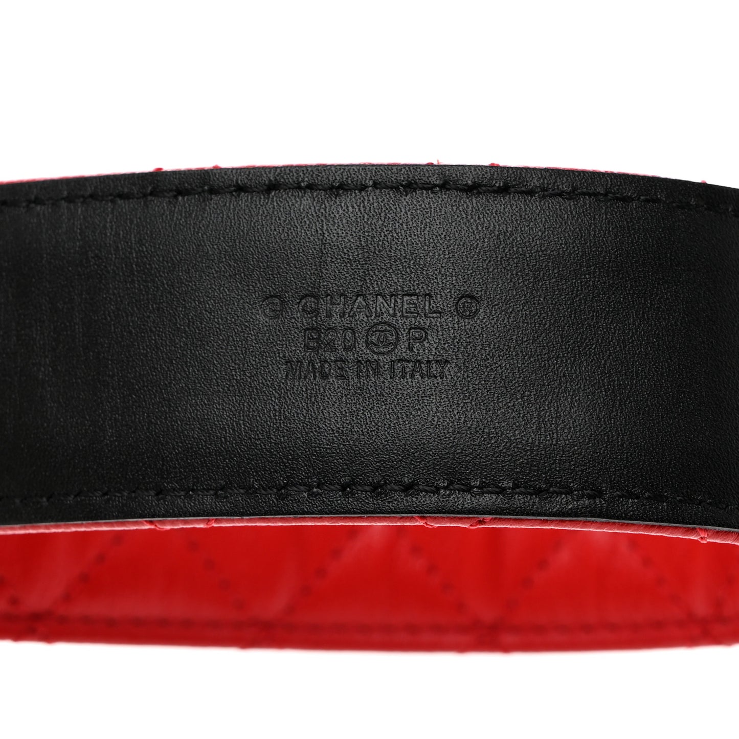 Caviar Quilted CC Chain Belt 65 26 Red