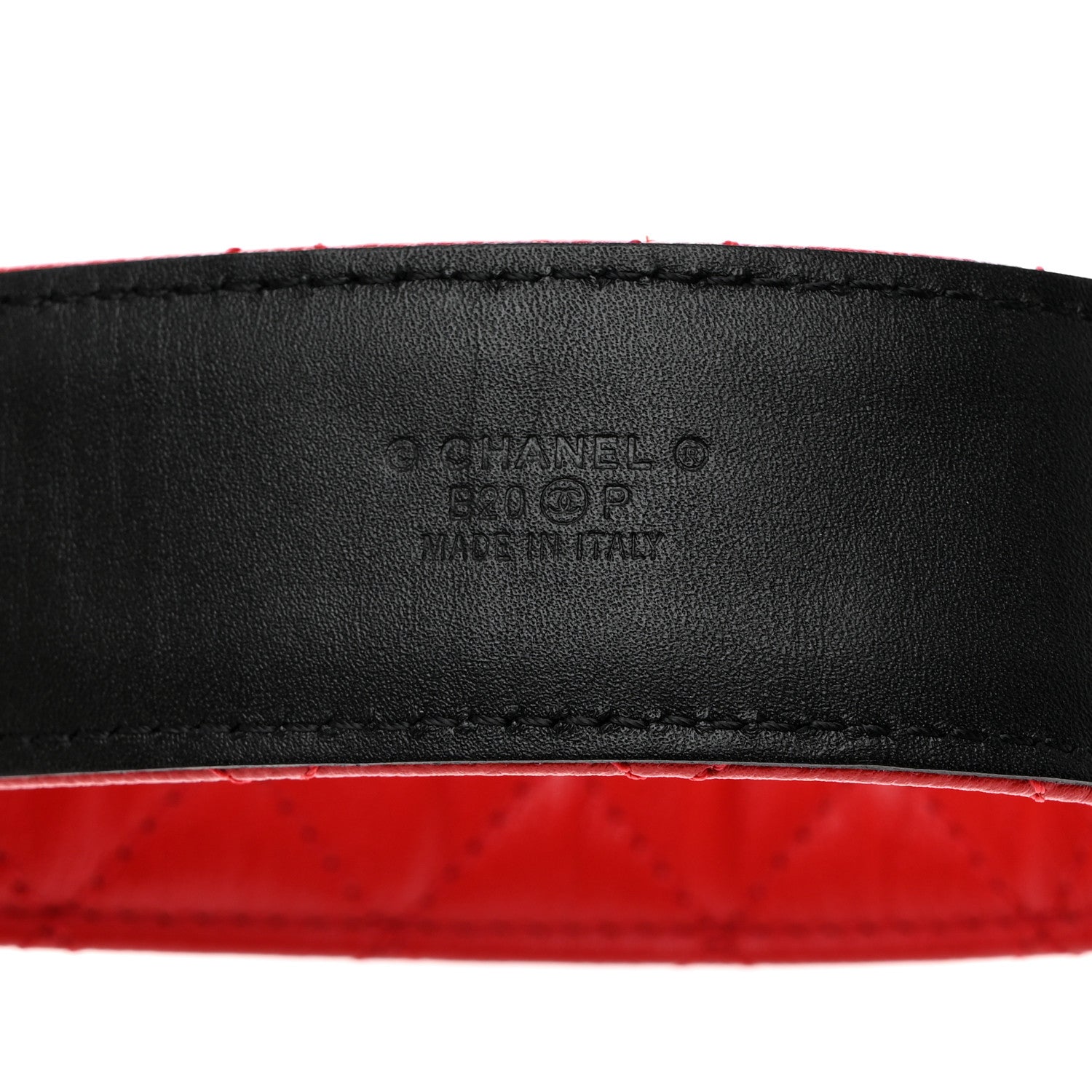 Chanel Caviar Quilted CC Chain Belt 65 26 Red 3 of 6