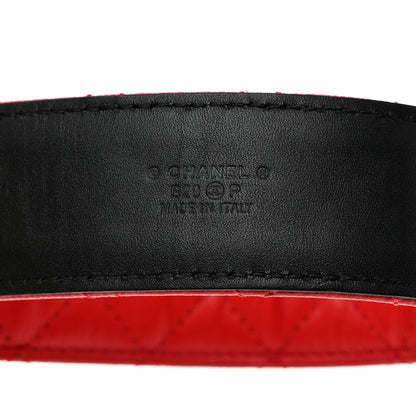 Chanel Caviar Quilted CC Chain Belt 65 26 Red 3 of 6