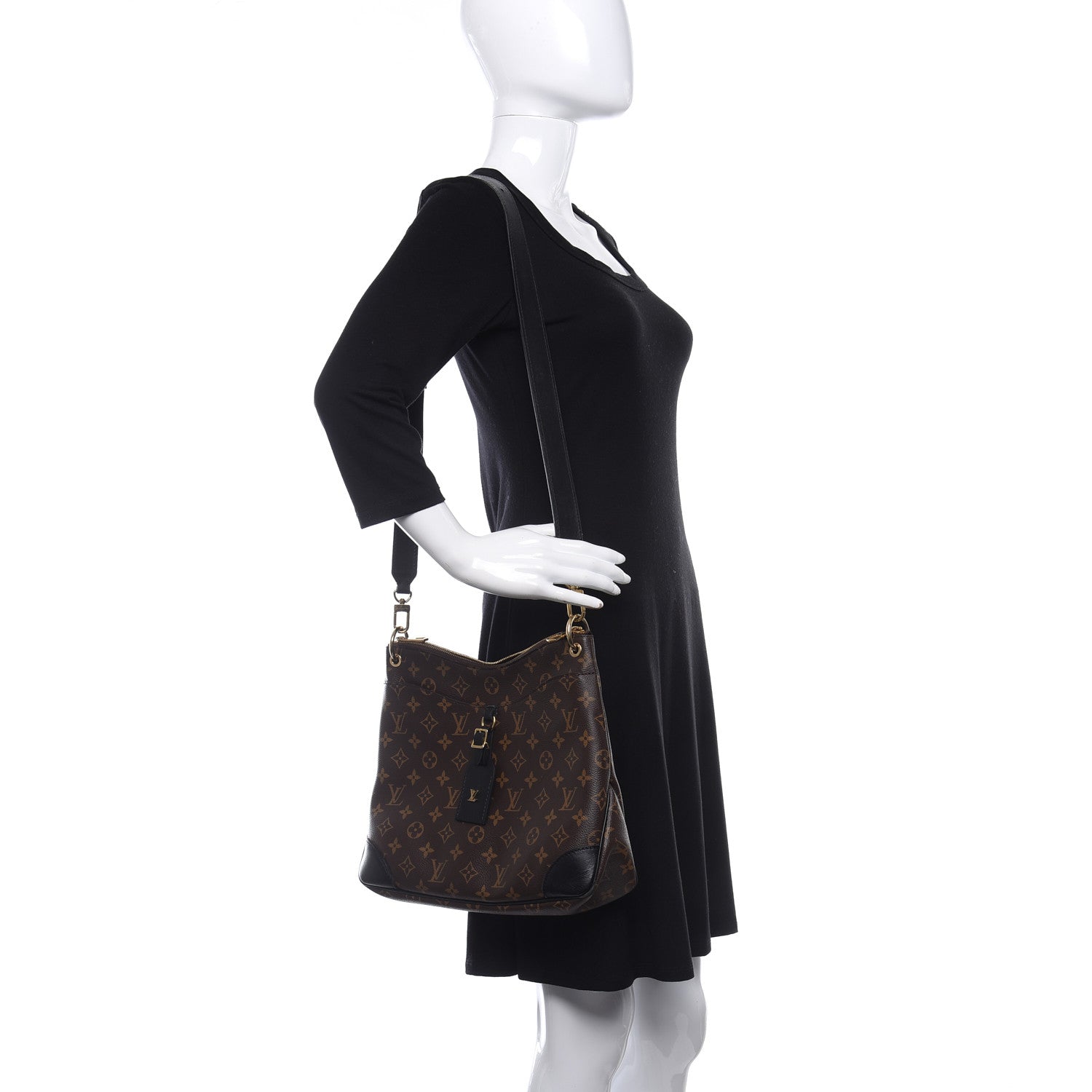 Louis Vuitton Monogram Odeon MM Black 2 of 10