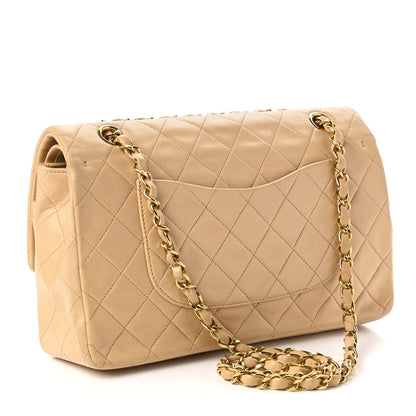 Chanel Lambskin Quilted Medium Double Flap Beige 3 of 12