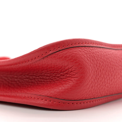 Hermes Taurillon Clemence Evelyne TPM Rouge Casaque 9 of 12
