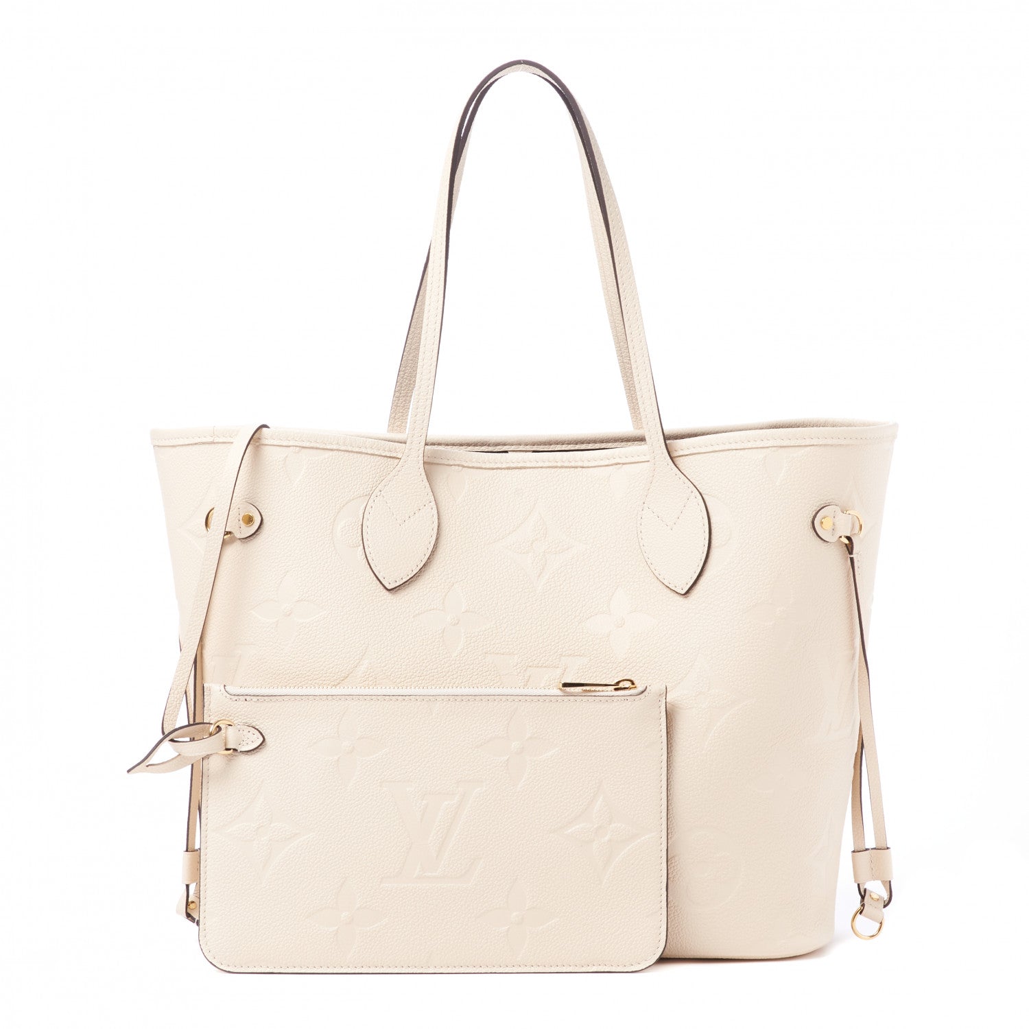 Louis Vuitton Empreinte Monogram Giant Neverfull MM Cream 1 of 9