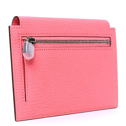 Hermes Chevre Mysore Kelly Pocket Compact Wallet Rose Ete 2 of 4