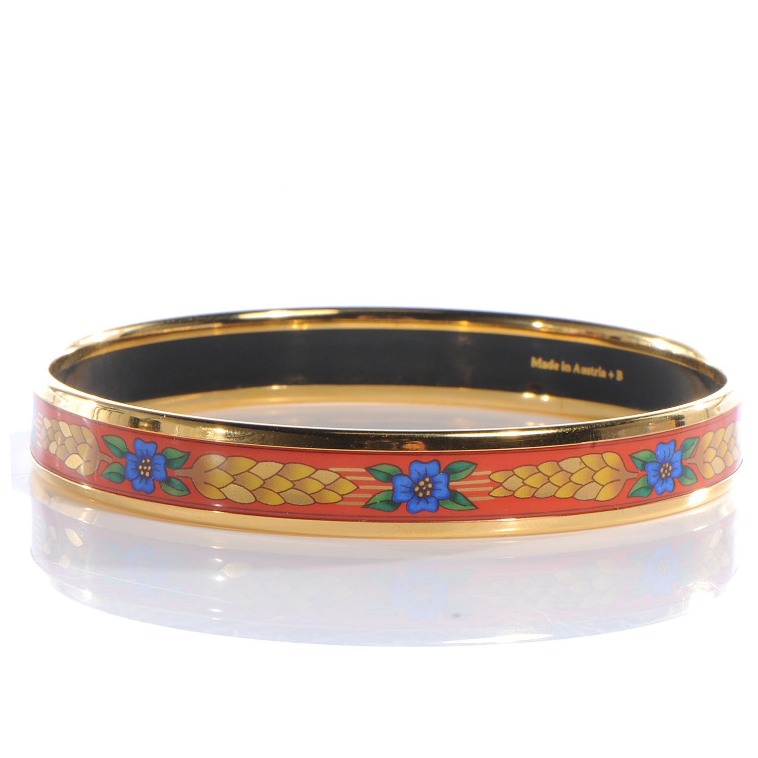 Hermes Enamel Narrow Printed Bracelet 65 3 of 6