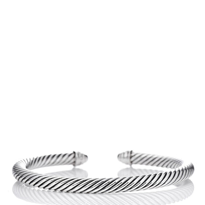 David Yurman Sterling Silver Diamond 5mm Cable Classics Dome Bracelet 3 of 5