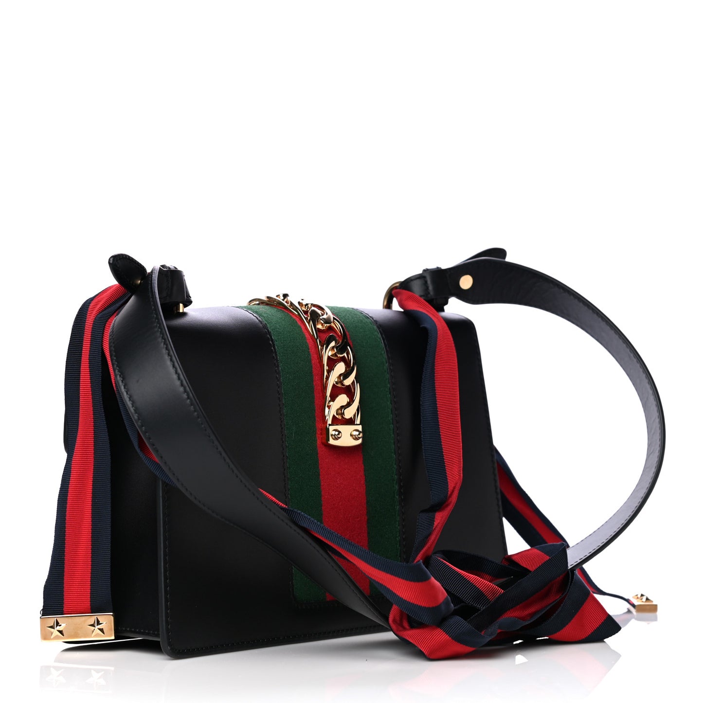 Calfskin Small Sylvie Shoulder Bag Black