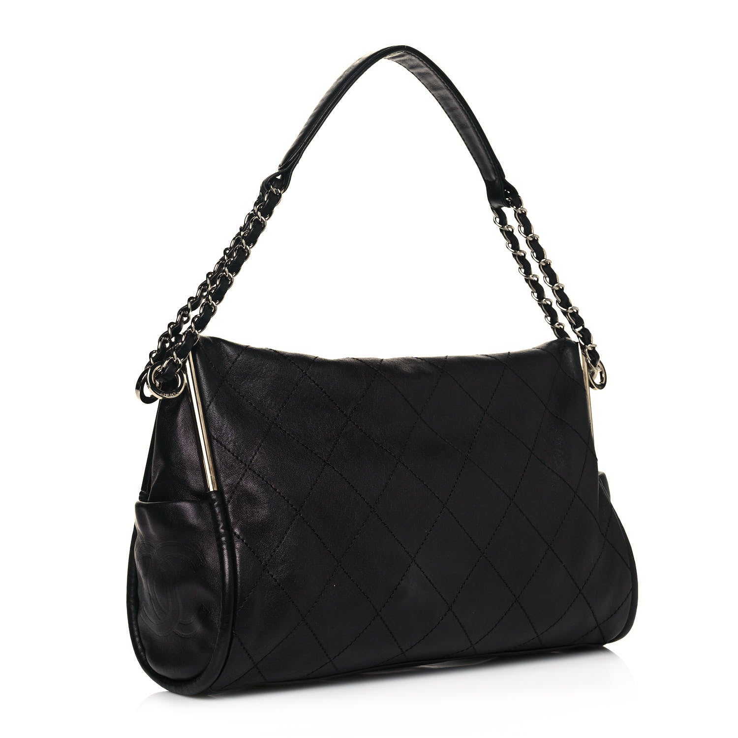 Chanel Lambskin Stitched Medium Ultimate Soft Tote Black 3 of 12
