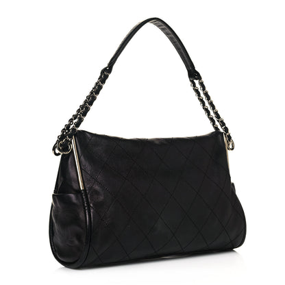 Chanel Lambskin Stitched Medium Ultimate Soft Tote Black 3 of 12