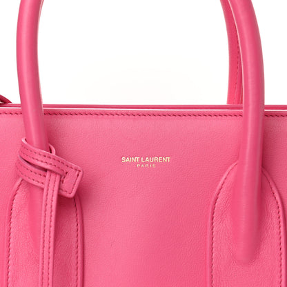Saint Laurent Calfskin Small Sac De Jour Bubblegum 7 of 9